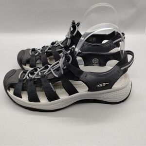 Keen Whisper Waterproof Sport Sandals Black‎ Grey Womens Size 8 1023594